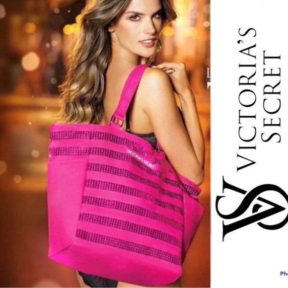 Victoria's Secret | 2012 Black Friday Pink Sequin Travel Tote Bag - Picture 1 of 10